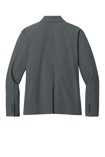 Mercer+Mettle Capital Tech Blazer in Storm Grey, back flat