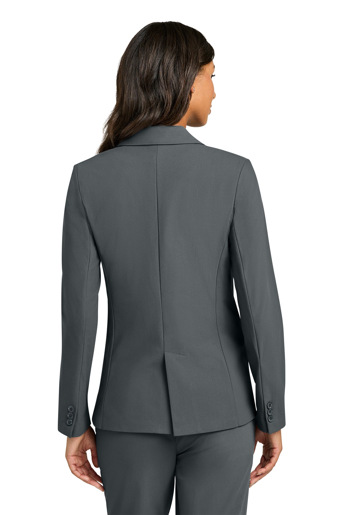 Mercer+Mettle Women’s Capital Tech Blazer in Storm Grey, back on model