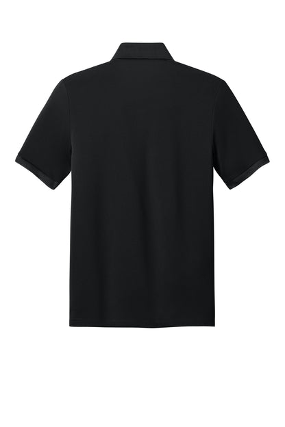 Mercer+Mettle Everyday Performance Polo in Deep Black, back flat
