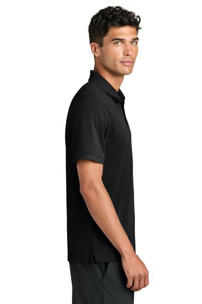 Mercer+Mettle Everyday Performance Polo in Deep Black, side on model