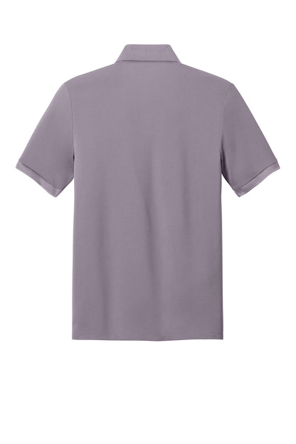 Mercer+Mettle Everyday Performance Polo in Purple Ash, back flat