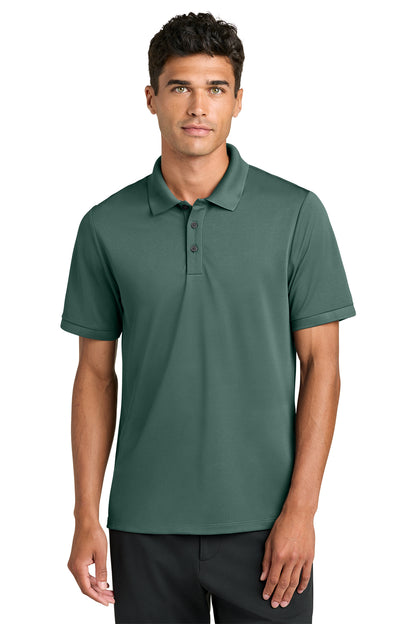 Mercer+Mettle Everyday Performance Polo in Silver Pine, front on model