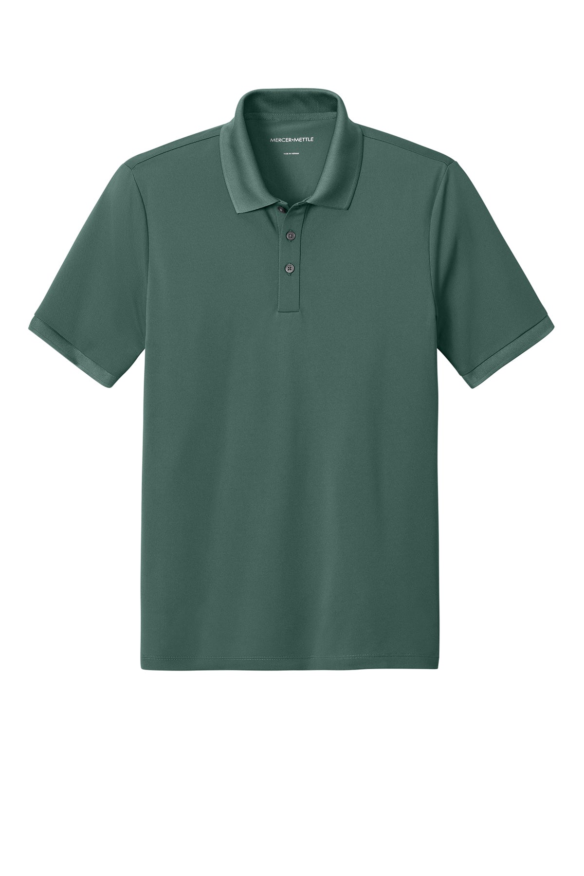 Mercer+Mettle Everyday Performance Polo in Silver Pine, front flat