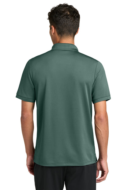 Mercer+Mettle Everyday Performance Polo in Silver Pine, back on model