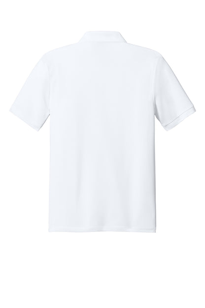 Mercer+Mettle Everyday Performance Polo in White, back flat
