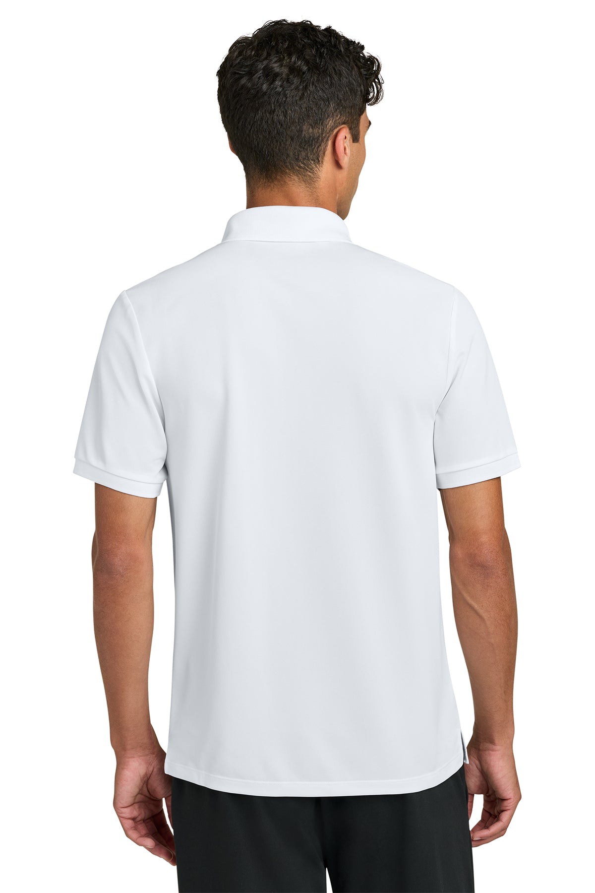 Mercer+Mettle Everyday Performance Polo in White, back on model