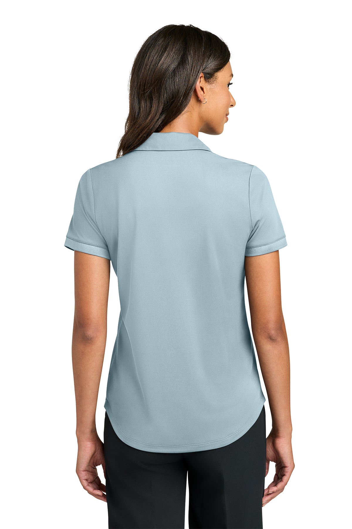 Mercer+Mettle Women’s Everyday Performance Polo in Celestial Blue, back on model