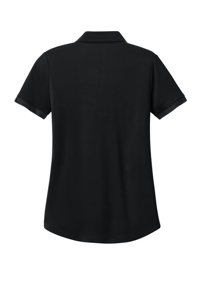 Mercer+Mettle Women’s Everyday Performance Polo in Deep Black, back flat