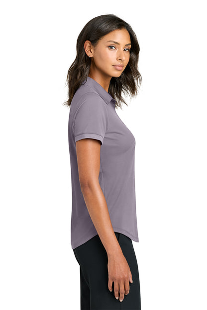 Mercer+Mettle Women’s Everyday Performance Polo in Purple Ash, side on model