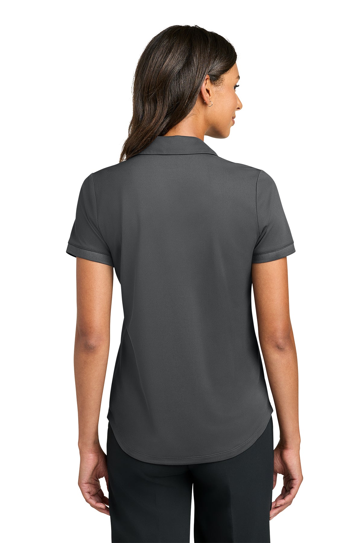 Mercer+Mettle Women’s Everyday Performance Polo in Storm Grey, back on model