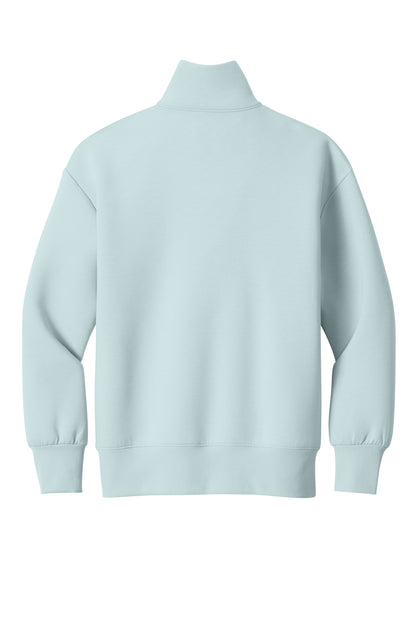 Mercer+Mettle Women’s Soft Spacer 1/4-Zip in Celestial Blue, back flat