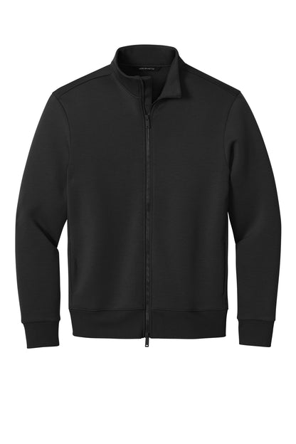 Mercer+Mettle Soft Spacer Full-Zip in Deep Black, front flat