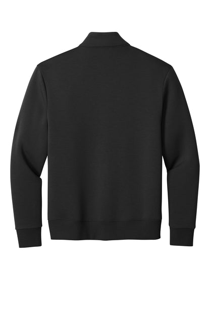 Mercer+Mettle Soft Spacer Full-Zip in Deep Black, back flat