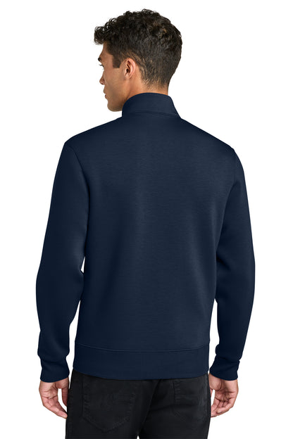 Mercer+Mettle Soft Spacer Full-Zip in Night Navy, back on model