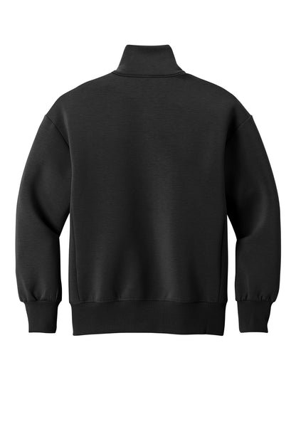 Mercer+Mettle Women’s Soft Spacer Full-Zip in Deep Black, back flat