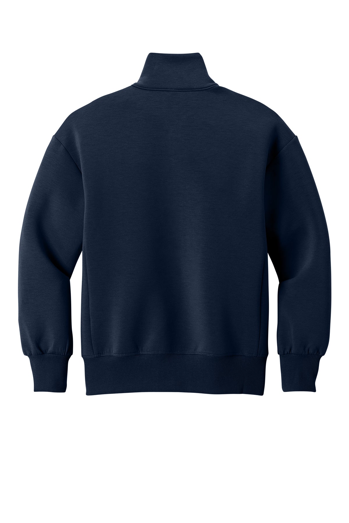 Mercer+Mettle Women’s Soft Spacer Full-Zip in Night Navy, back flat