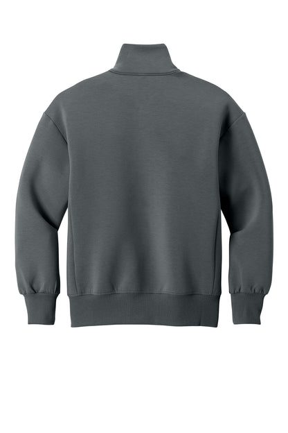 Mercer+Mettle Women’s Soft Spacer Full-Zip in Storm Grey, back flat