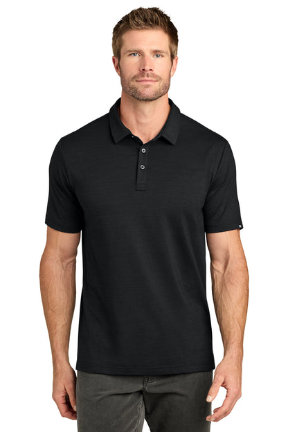 TravisMathew Crestview Polo in Black, front on model