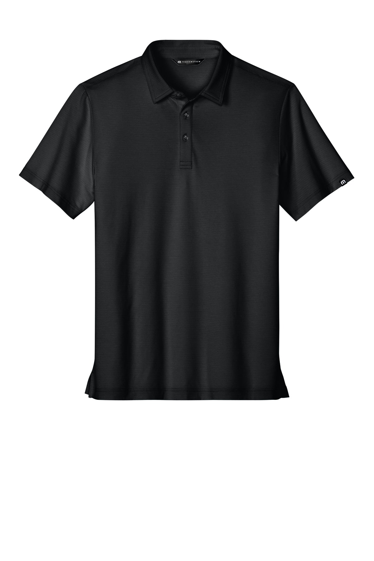 TravisMathew Crestview Polo in Black, front flat
