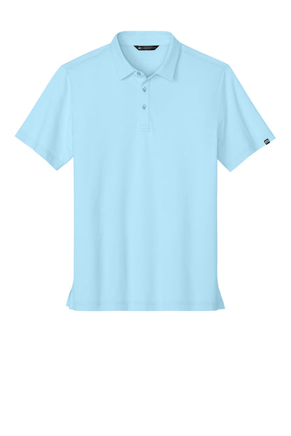 TravisMathew Crestview Polo in Dream Blue, front flat