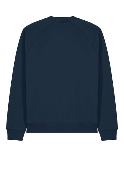 Stanley/Stella Unisex Knoxer Crewneck Sweatshirt in French Navy, back flat