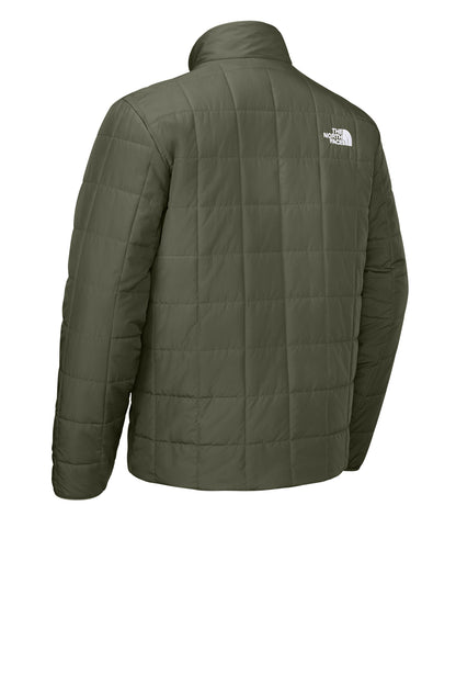 The North Face Iron Drift Quilted Jacket in New Taupe Green, back flat