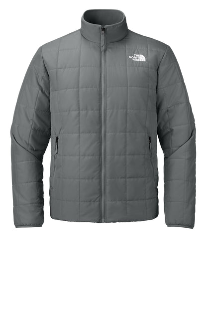 The North Face Iron Drift Quilted Jacket in Smoked Pearl Grey, front flat