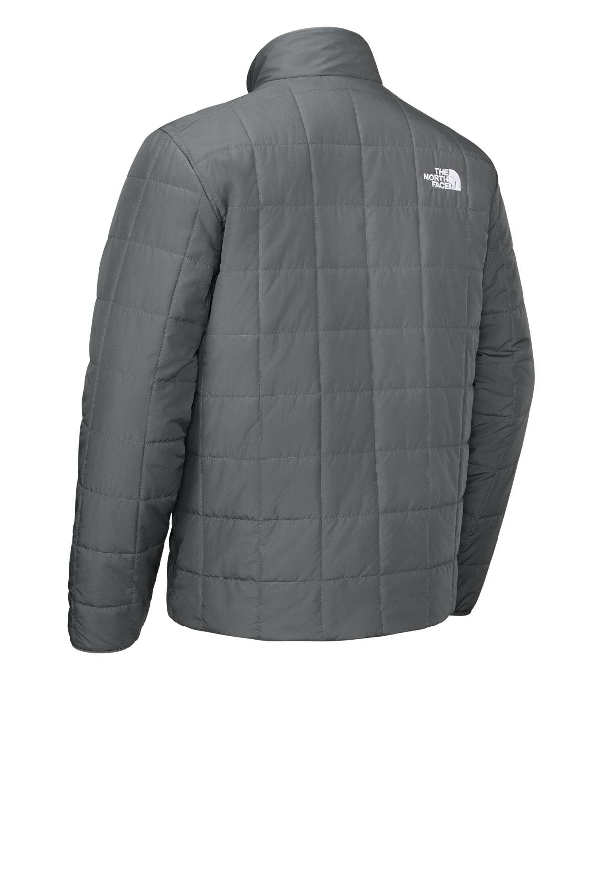 The North Face Iron Drift Quilted Jacket in Smoked Pearl Grey, back flat