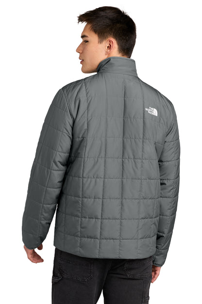 The North Face Iron Drift Quilted Jacket in Smoked Pearl Grey, back on model