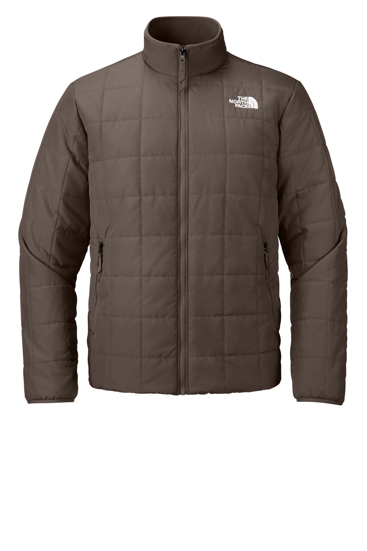 The North Face Iron Drift Quilted Jacket in Smokey Brown, front flat