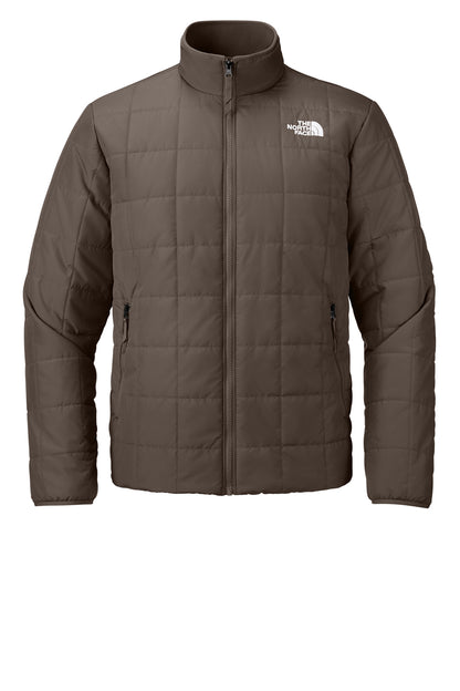 The North Face Iron Drift Quilted Jacket in Smokey Brown, front flat