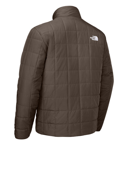 The North Face Iron Drift Quilted Jacket in Smokey Brown, back flat