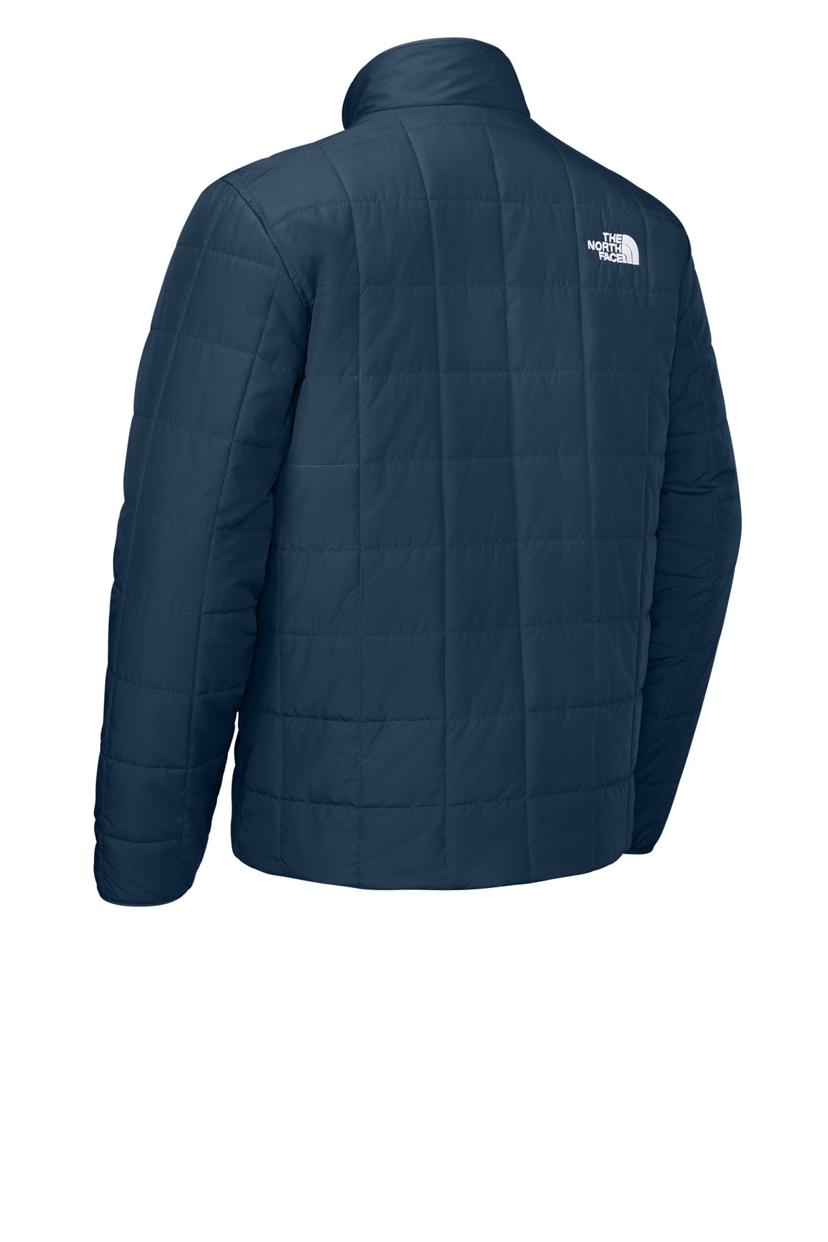 The North Face Iron Drift Quilted Jacket in Summit Navy, back flat