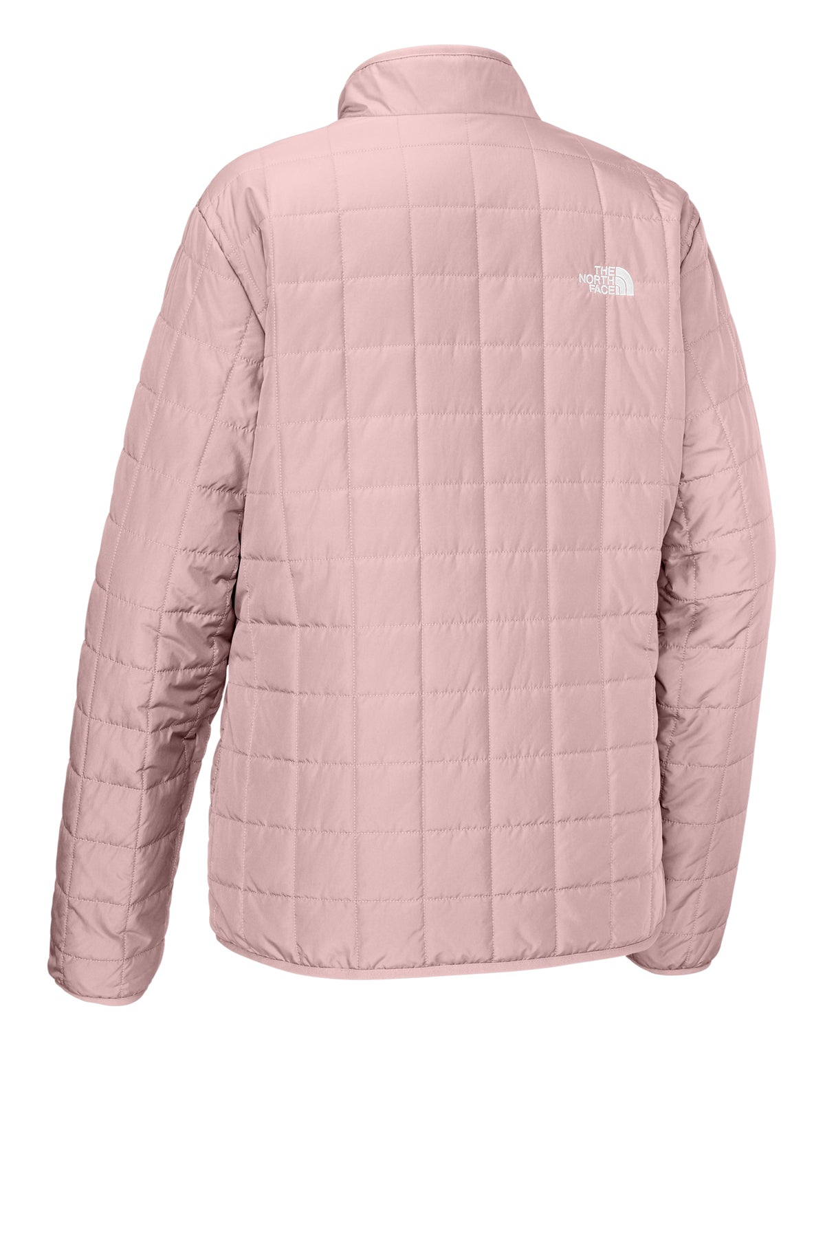 The North Face Women’s Iron Drift Quilted Jacket in Metal Pink, back flat
