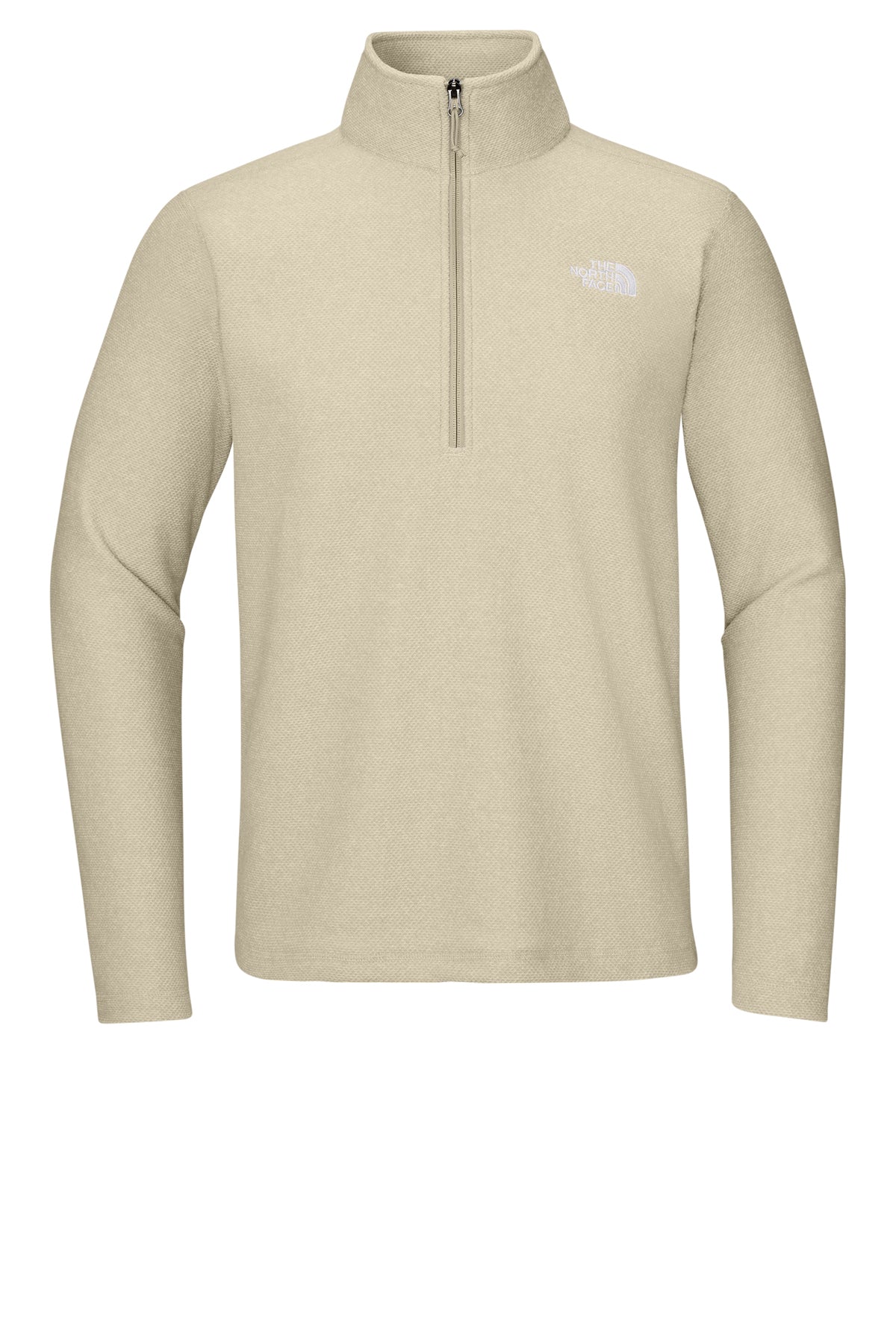 The North Face Textured Pine Grove 1/2-Zip in Gravel Heather, front flat