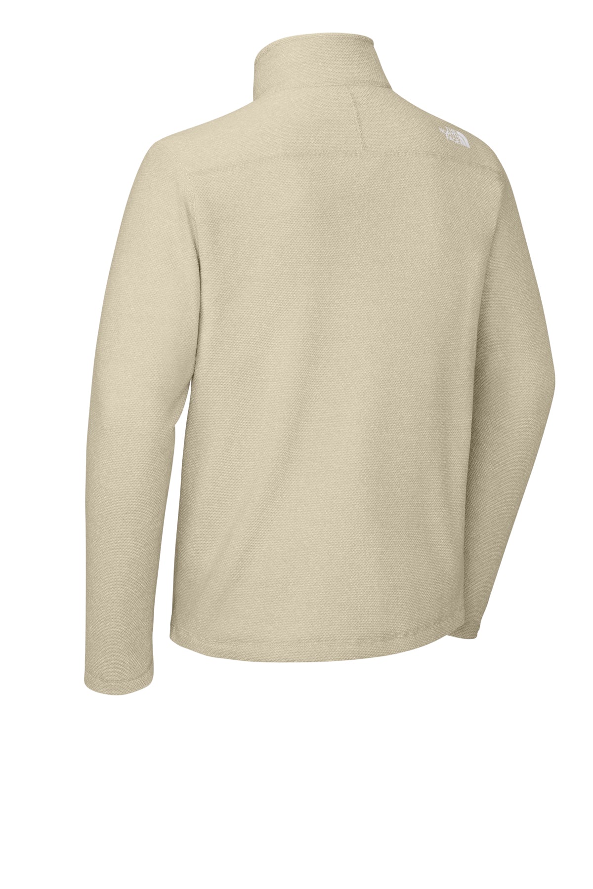 The North Face Textured Pine Grove 1/2-Zip in Gravel Heather, back flat