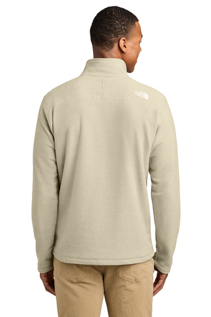 The North Face Textured Pine Grove 1/2-Zip in Gravel Heather, back on model