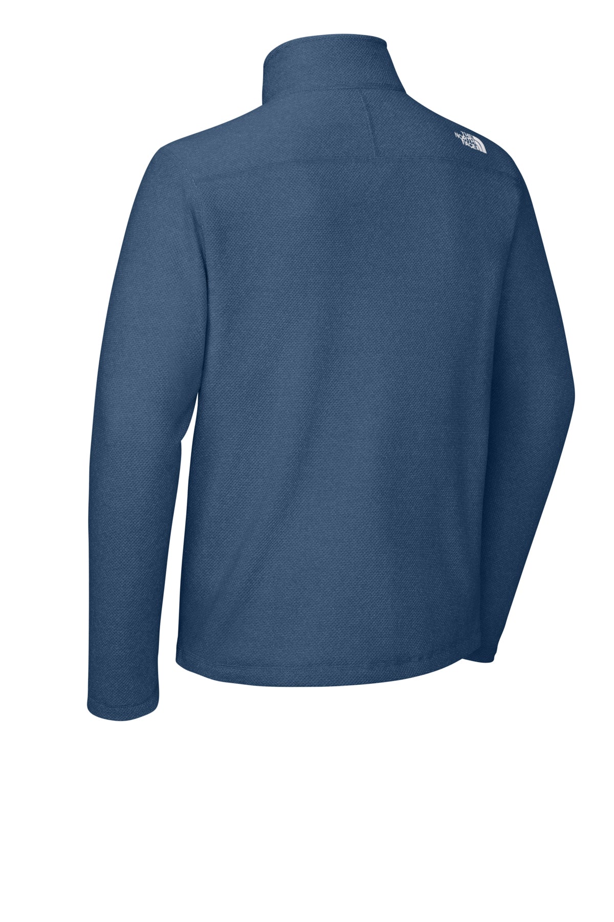 The North Face Textured Pine Grove 1/2-Zip in Shady Blue Heather, back flat