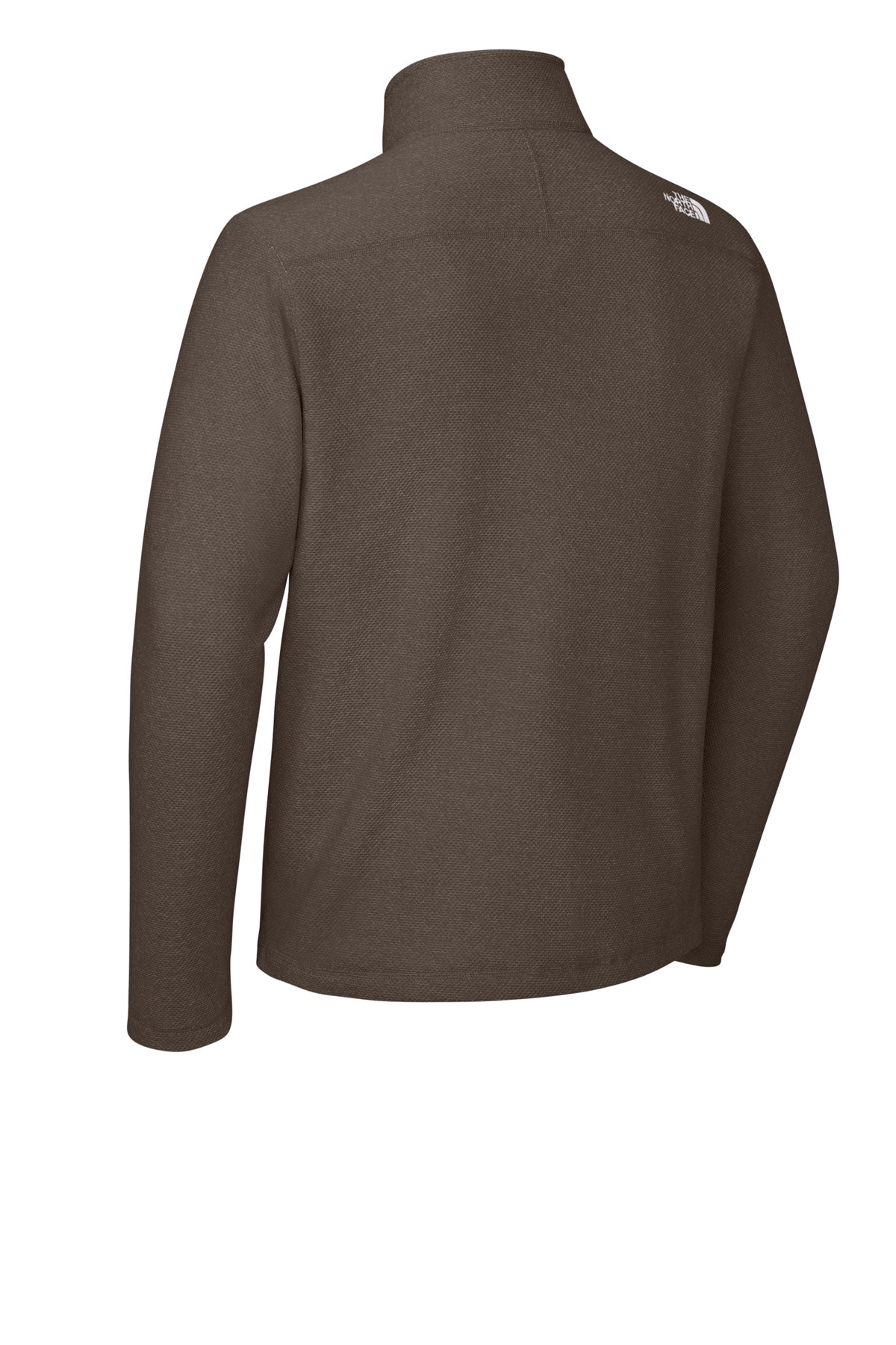 The North Face Textured Pine Grove 1/2-Zip in Smokey Brown Heather, back flat