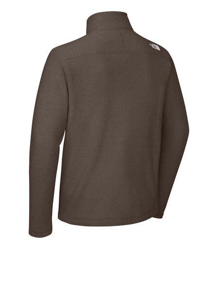 The North Face Textured Pine Grove 1/2-Zip in Smokey Brown Heather, back flat