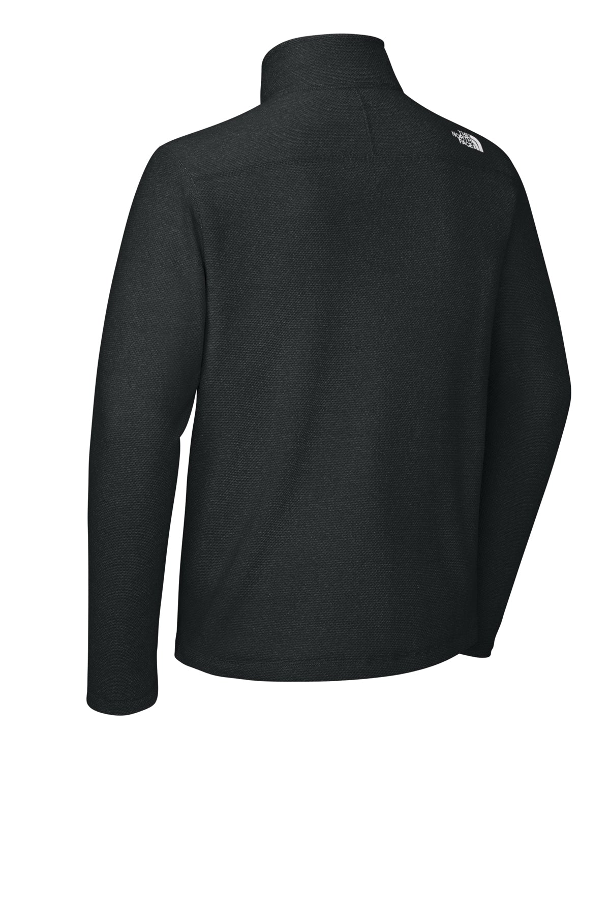 The North Face Textured Pine Grove 1/2-Zip in TNF Black Heather, back flat