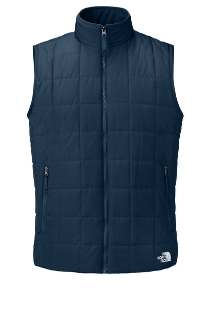 The North Face Iron Drift Quilted Vest in Summit Navy, front flat