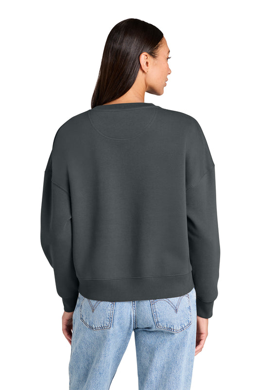 Stanley/Stella Women’s Stella Alma Crewneck Sweatshirt in Anthracite, back on model