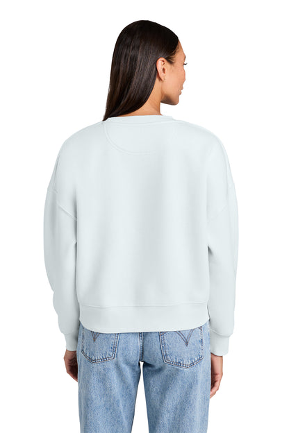 Stanley/Stella Women’s Stella Alma Crewneck Sweatshirt in Blue Ice, back on model