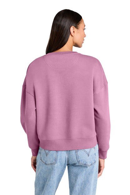 Stanley/Stella Women’s Stella Alma Crewneck Sweatshirt in Bubble Pink, back on model