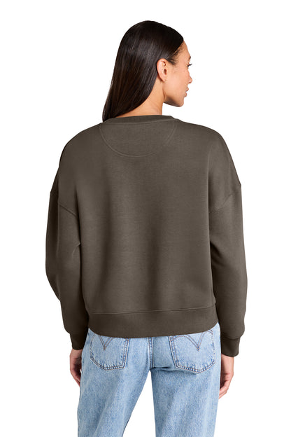 Stanley/Stella Women’s Stella Alma Crewneck Sweatshirt in Mocha, back on model