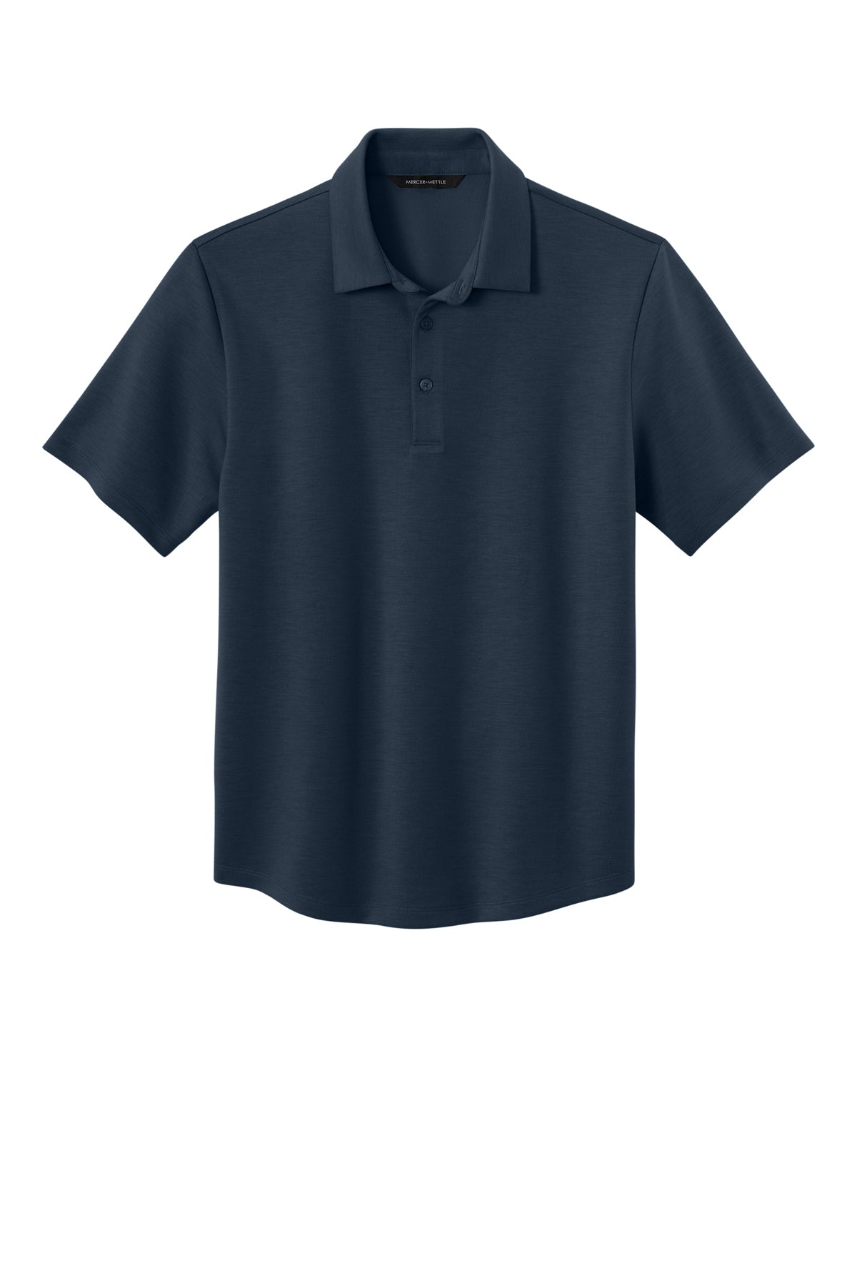 Mercer+Mettle Lite Spacer Polo in Night Navy, front flat
