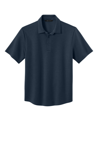Mercer+Mettle Lite Spacer Polo in Night Navy, front flat