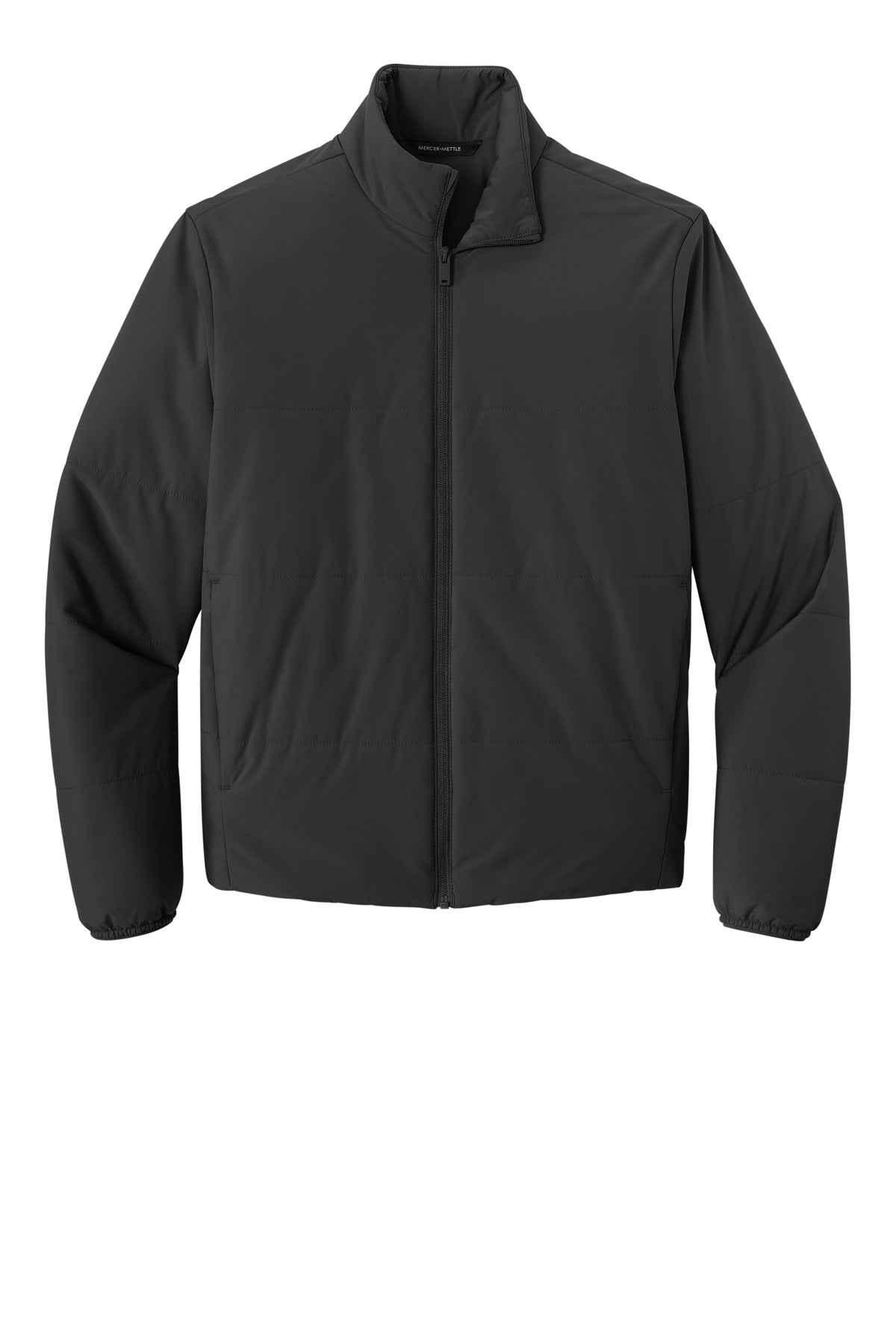 Mercer+Mettle Brookline Quilted Jacket in Deep Black, front flat