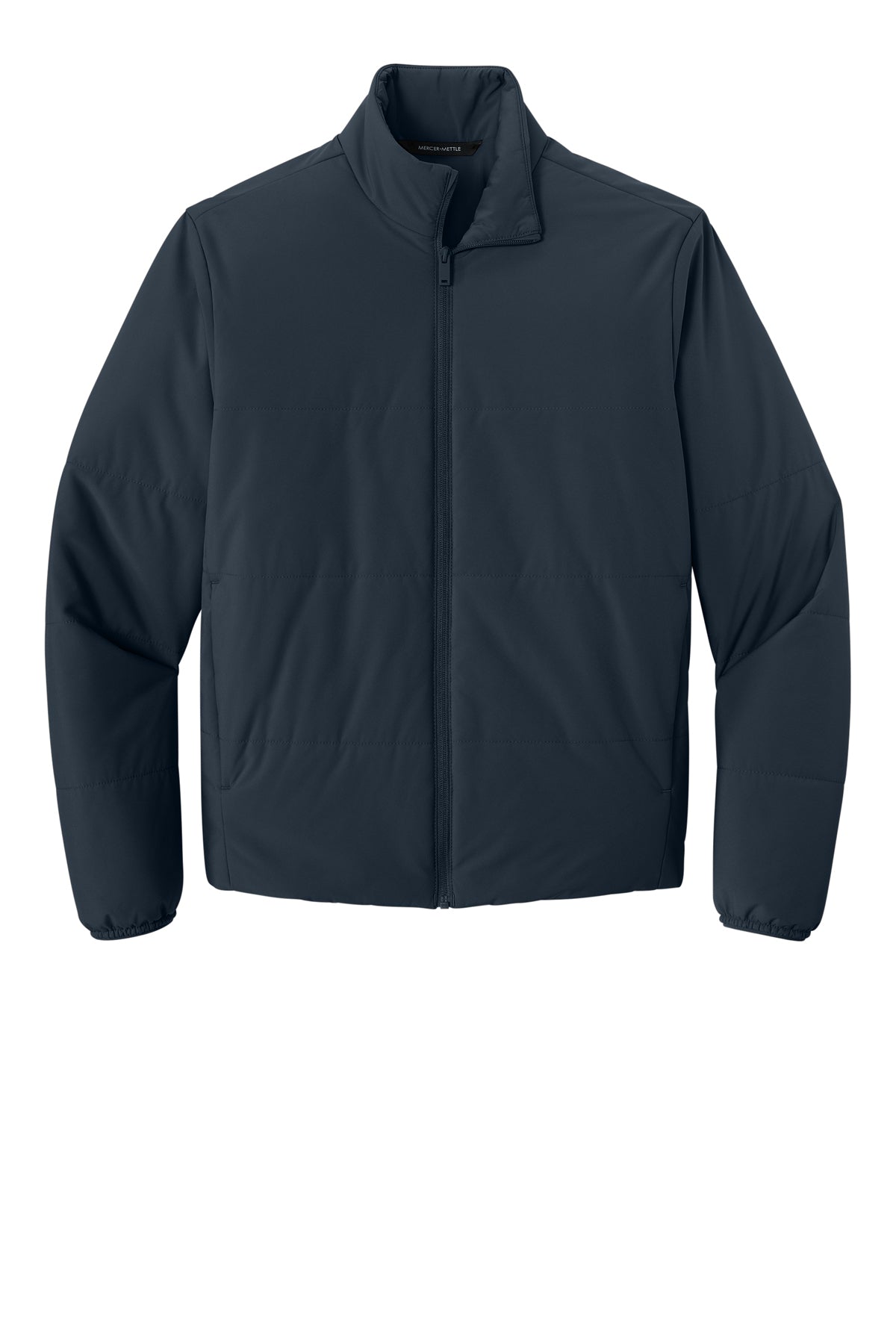 Mercer+Mettle Brookline Quilted Jacket in Night Navy, front flat